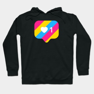 Instagram Heart Notification - Pansexual Pride Flag Hoodie